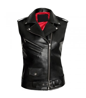 Men Leather Vest Unisex Punk Stylish Band PU Vest Gothic Core